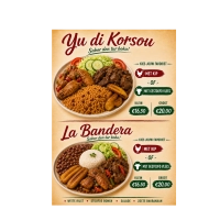 Moro rijst, kip, zoete bakbanaan, salade | Rijkgevulde maaltijd met authentieke smaken en verse ingrediënten.