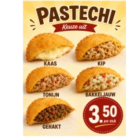 Traditionele gevulde pastechi snacks.