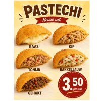 Traditionele gevulde pastechi snacks.